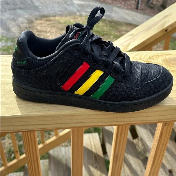 Adidas Hemp Bucktown Original Shoes Men Size 10 Rasta Black Red Green Yellow